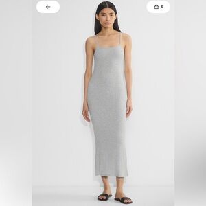 Aritzia Luxe Lounge Retreat Cami Dress in Heather Gray